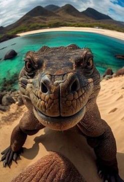 Ilustrasi Komodo naga terakhir yang hanya ada di Indonesia. [Instagram]